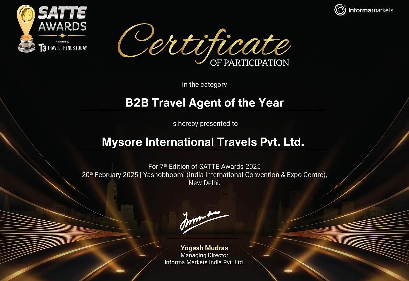 SATTE 2025 — Recognised Participant