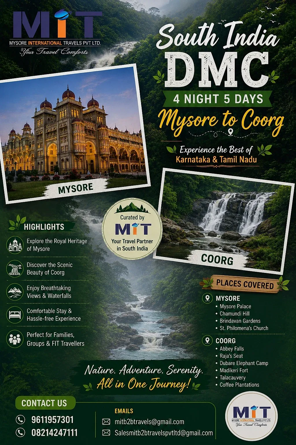 Mysore to Coorg — 4 Nights / 5 Days