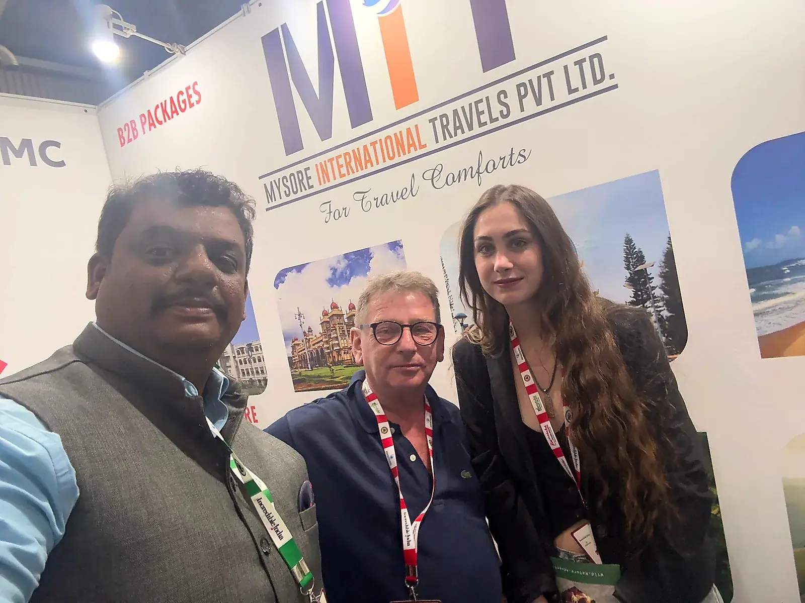MIT meeting international buyers at a South India DMC booth
