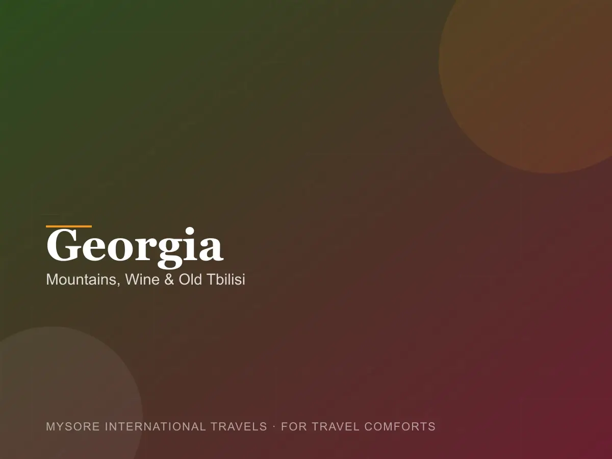 Georgia — travel packages by Mysore International Travels