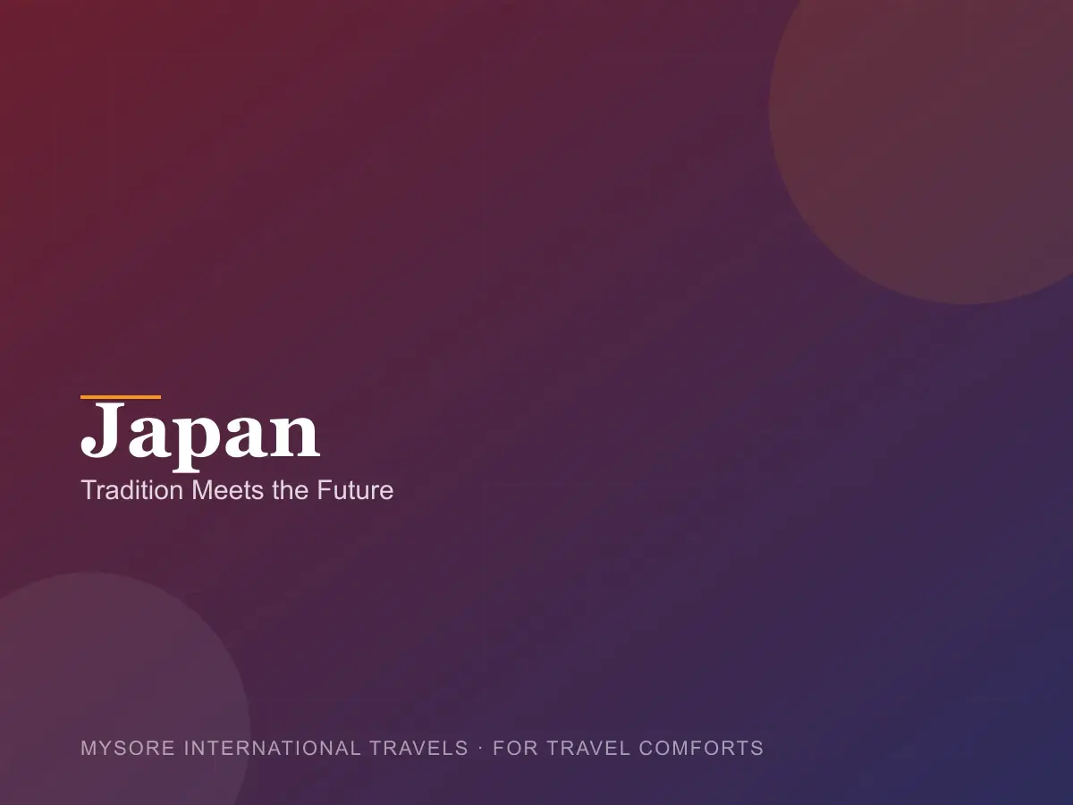 Japan — travel packages by Mysore International Travels