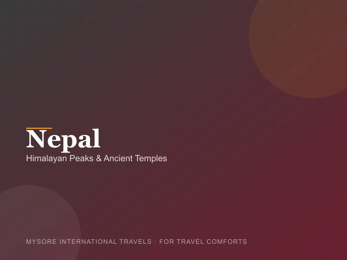 Nepal — travel packages by Mysore International Travels