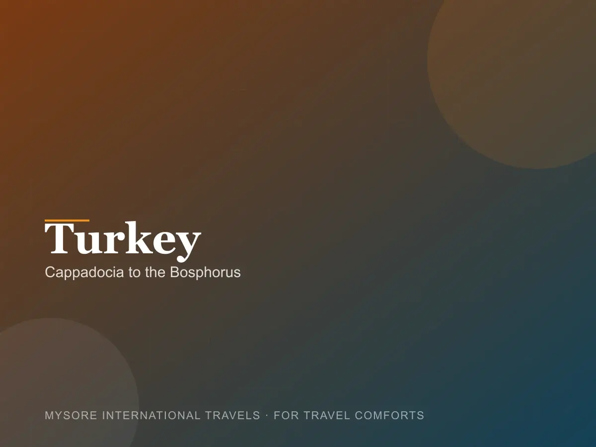 Turkey — travel packages by Mysore International Travels